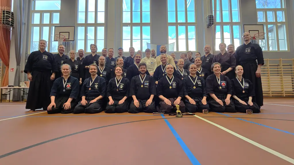 All participants of the 2025 Finnish Jodo national