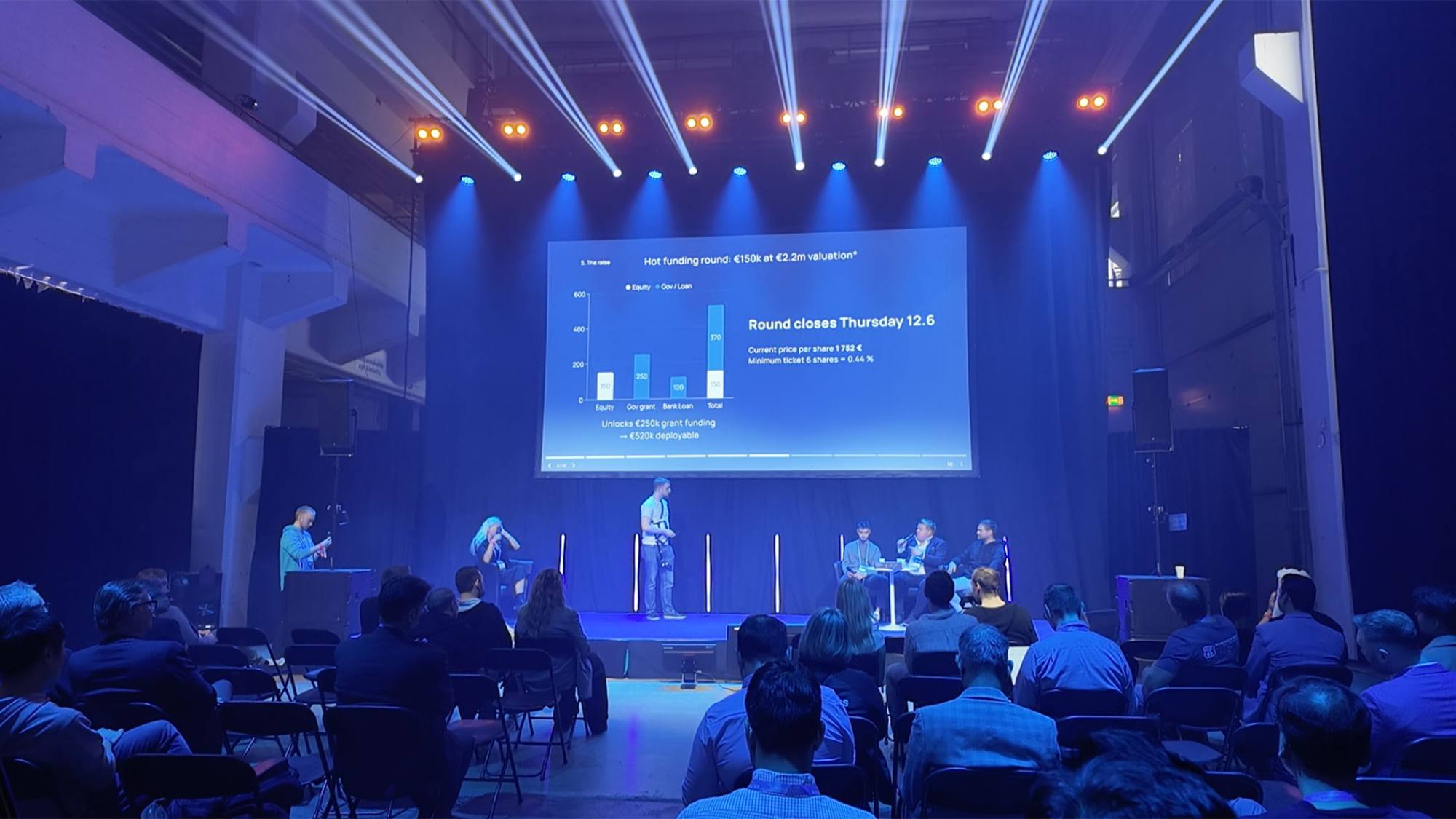 Founder pitching investors in Arctic15 Day 2 2025