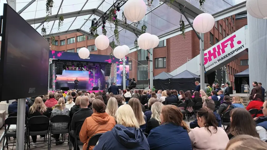 Outside stage at shift business festival