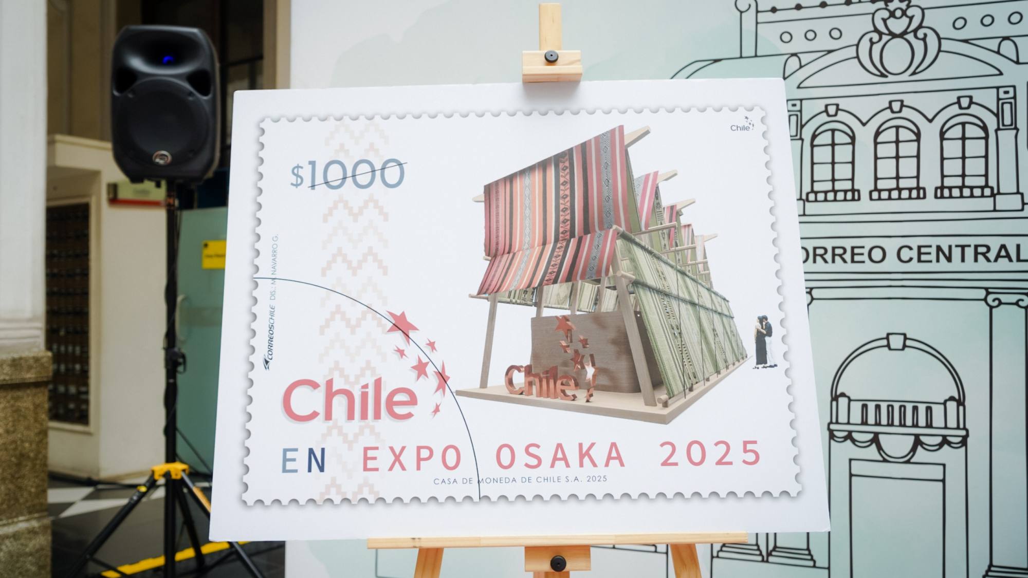 Correos Chile y ProChile lanzan sello postal Expo Osaka 2025 , Correos Chile y ProChile 