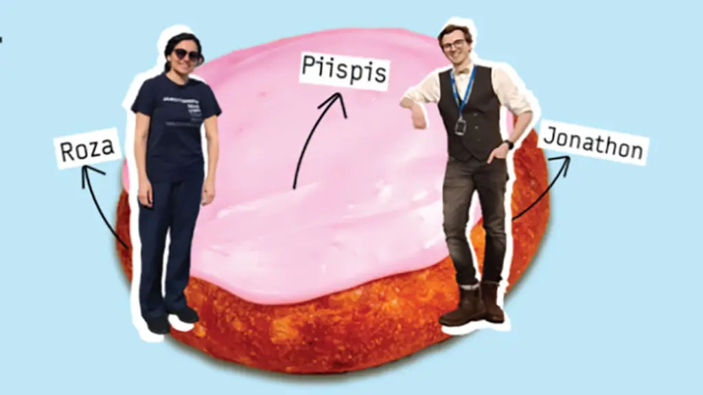 The breakfast with donuts for internationals, newc