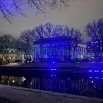 This year, the Path of Light route will guide visitors from Turku Cathedral through the Market Square all the way to the harbor cranes, featuring twelve light installations along the way., Image: Entreprenerd Media