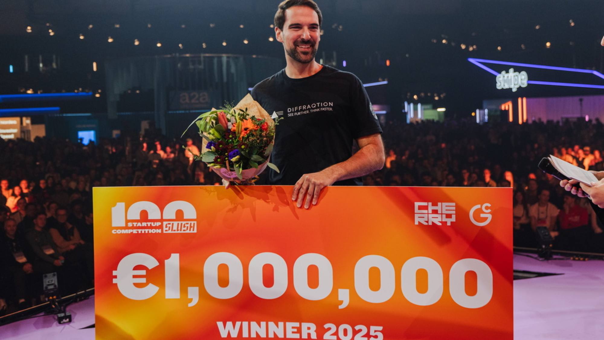 Diffraqtion, the startup crowned winner of the Slush 100 competition at this year’s Slush 2025., Image: Vertti Luoma