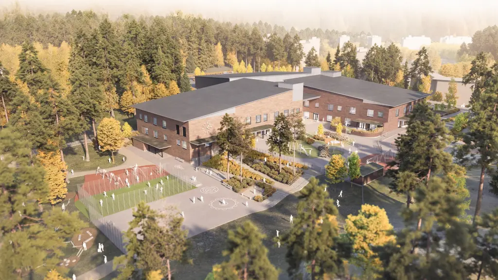 Luolavuori School Illustration ,Arkkitehtipalvelu