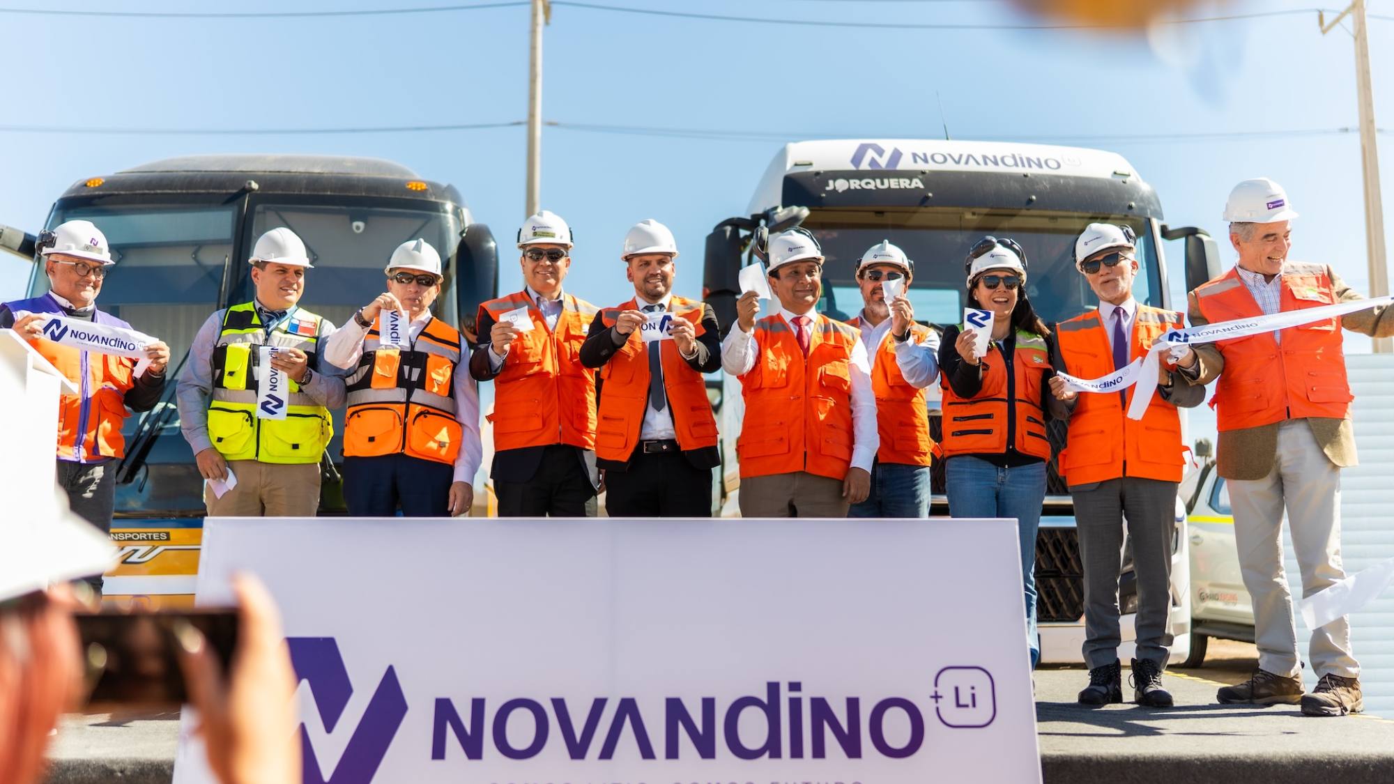 Novandino Litio inaugura flota de camiones eléctricos, Gentileza Novandino